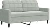 vidaXL 3-tlg. Sofagarnitur mit Kissen und Nackenrollen Hellgrau Samt 3278501 Bild 5