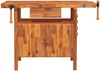 vidaXL Werkbank mit Schublade und Schraubstöcken 124 x 52 x 83 cm Massivholz Akazie 153321 Bild 4
