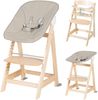 roba Treppenhochstuhl 'Born Up' - Set 2 in 1 - 'Greyish gesteppt' - mit Liegefunktion - ab Geburt - Natur Bild 5
