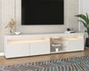 Schwarz moderner TV-Schrank,180×35×48 cm,Weiß,modernes Design, viel Stauraum Bild 5