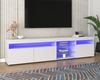 Schwarz moderner TV-Schrank,180×35×48 cm,Weiß,modernes Design, viel Stauraum Bild 4