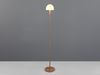 Kleine Stehlampe GLENN Coffee mit Metallfuß und Lampenschirm Glas, Höhe 120cm Bild 4
