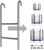 Monzana Trampolinleiter 66cm - 2 Metallstufen UV-beständig flexibel montierbar Sicherheitsleiter Einstiegsleiter Bild 5