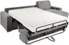 Vente-unique - CALITO Sofa SamtStoff Grau - B 223 cm152 cm x H 90 cm x L 278 cm Bild 4