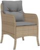 vidaXL 9-tlg. Garten-Essgruppe mit Kissen Beige Poly Rattan 3211889 Bild 3