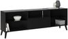 FMD Möbel - DARK 4 - TV/Hifi Lowboard - melaminharzbeschichtete Spanplatte - schwarz - 153,5 x 52 x 31,5cm Bild 3