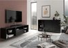 FMD Möbel - DARK 4 - TV/Hifi Lowboard - melaminharzbeschichtete Spanplatte - schwarz - 153,5 x 52 x 31,5cm Bild 2