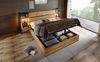 Doppelbett, MDF & Metall mit Stauraum, 180x200 cm, Eichenfarbe, ohne Matratze Bild 3