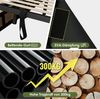 Doppelbett, MDF & Metall mit Stauraum, 180x200 cm, Eichenfarbe, ohne Matratze Bild 5