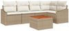 vidaXL Gartensofa-set mit Speicher 6 pcs Beige und Creme Poly-Rattan 3356503 Bild 2