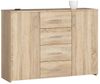 Raumhirsch Furniture Kommode mit 4 Schubladen, zwei Schranktüren, 110 cm breit Holz Schrank, Highboard / Kommode 110 cm, Sideboard Organizer für jeden Raum Bild 4