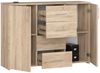 Raumhirsch Furniture Kommode mit 4 Schubladen, zwei Schranktüren, 110 cm breit Holz Schrank, Highboard / Kommode 110 cm, Sideboard Organizer für jeden Raum Bild 2