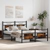 vidaXL Bettgestell ohne Matratze Räuchereiche 140x190 cm Holzwerkstoff 4106761 Bild 4