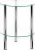 Beistelltisch mit Ablage, Glas/ Stahlrohr verchromt Bild 4
