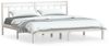 vidaXL Massivholzbett Weiß 180x200 cm 6FT Super King [3100605] Bild 2