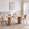 GrandCA HOME Esstisch Ovaler Esstisch im modernen Stil mit Holzmaserungs-Finish (1-St), aus MDF, 180x90 cm, hellbraun Bild 4