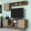 Dmora Fernsehschrank Drusilla, Ständer für Wohnzimmerfernseher, Niedriges Wohnzimmer-Sideboard, TV-Ständerbasis, 160x35h56 cm, Walnuss und Weiß Bild 5