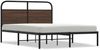 vidaXL Bettgestell ohne Matratze 140x190 cm Braun Eichen-Optik 4100307 Bild 2