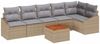 vidaXL Gartensofa-set mit Kissen 7 pcs Beige Poly-Rattan 3347840 Bild 2
