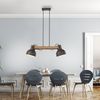 JUST LIGHT 15742-18 CUP 2.0 Pendelleuchte 2-flammig schwarz Holz E27 Bild 2