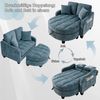 Odikalo Schlafsofa Platzsparend 3-in-1 Sofa-Bett Aufbewahrungs-Hocker Wohnzimmersofa, mit Schlaffunktion und Stauraum, 3-in-1-Sofa mit Liegefunktion Bild 3
