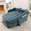 Odikalo Schlafsofa Platzsparend 3-in-1 Sofa-Bett Aufbewahrungs-Hocker Wohnzimmersofa, mit Schlaffunktion und Stauraum, 3-in-1-Sofa mit Liegefunktion Bild 2
