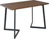 Merax 117x68cm Esstisch (1-St, nur Tisch), Küchentisch mit Metallbeinen Marmortisch Schreibtisch, Schwarz | Walnussfarbe Bild 5