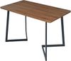 Merax 117x68cm Esstisch (1-St, nur Tisch), Küchentisch mit Metallbeinen Marmortisch Schreibtisch, Schwarz | Walnussfarbe Bild 3