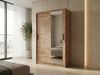 Beautysofa Kleiderschrank HELA moderner Kleiderschrank mit Spiegel (Schiebetürenschrank mit Kleiderstange und Regalböden, Schrank für Schlafzimmer, Flur & Ankleidezimmer) wahlweise ohne oder mit Schubkasteneinsätzen Bild 2