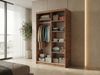 Beautysofa Kleiderschrank HELA moderner Kleiderschrank mit Spiegel (Schiebetürenschrank mit Kleiderstange und Regalböden, Schrank für Schlafzimmer, Flur & Ankleidezimmer) wahlweise ohne oder mit Schubkasteneinsätzen Bild 3