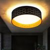 LED Deckenleuchte, Sterneneffekt, schwarz gold weiß, D 40cm Bild 3