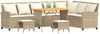 vidaXL 4-tlg. Garten-Sofagarnitur mit Kissen L-Form Beige Poly Rattan 3365327 Bild 4