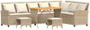 vidaXL 4-tlg. Garten-Sofagarnitur mit Kissen L-Form Beige Poly Rattan 3365327 Bild 2
