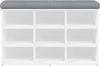 vidaXL Schuhbank Weiß 82 x 32 x 50 cm Holzwerkstoff 835103 Bild 4