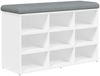 vidaXL Schuhbank Weiß 82 x 32 x 50 cm Holzwerkstoff 835103 Bild 2