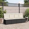 vidaXL Gartensessel mit Liegefunktion und Kissen Schwarz Poly Rattan 368973 Bild 3