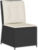 vidaXL Gartensessel mit Liegefunktion und Kissen Schwarz Poly Rattan 368973 Bild 2