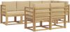 vidaXL Outdoor-Sofagarnitur mit Kissen 7 pcs Weiß und Beige Polyester 3387757 Bild 2