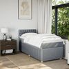 vidaXL Boxspringbett mit Matratze Hellgrau 80x200 cm Stoff 3289590 Bild 4
