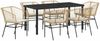 vidaXL Garten Essgruppe 7 pcs Braun Poly-Rattan 3380915 Bild 2