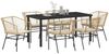 vidaXL Garten Essgruppe 7 pcs Braun Poly-Rattan 3380915 Bild 3
