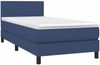 Polsterbett mit Matratze & LED Stoff Blau 80x200 cm, Härtegrad: H2 [3132955] Bild 3
