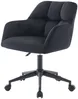 Vente-unique - PEGA Office chair StoffSamt Schwarz - B 60 cm x H 76 cm86 cm x L 59 cm Bild 4