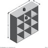 FMD Möbel - MEGA 5 - Raumteiler-Regal - melaminharzbeschichtete Spanplatte - Eiche Nb - 104,5 x 108,5 x 33cm Bild 5