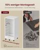 VASAGLE Rollcontainer, Aktenschrank, Schubladenschrank, Druckerständer, 7 Schubladen, mit werkzeuglosen Gleitschienen, weiß Bild 4