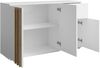 AX LIVING Kommode mit Schublade Turell 3T1SZ – 120 cm breit, Weiß Bild 2