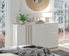 AX LIVING Kommode mit Schublade Turell 3T1SZ – 120 cm breit, Weiß Bild 3