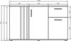 AX LIVING Kommode mit Schublade Turell 3T1SZ – 120 cm breit, Weiß Bild 4