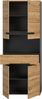 Xonox Canu Hochschrank breit (B/H/T: 76x193x34 cm) in Basalt grau Nachbildung und Artisan Nachbildung Bild 3