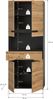 Xonox Canu Hochschrank breit (B/H/T: 76x193x34 cm) in Basalt grau Nachbildung und Artisan Nachbildung Bild 4